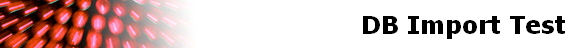 DB Import Test
